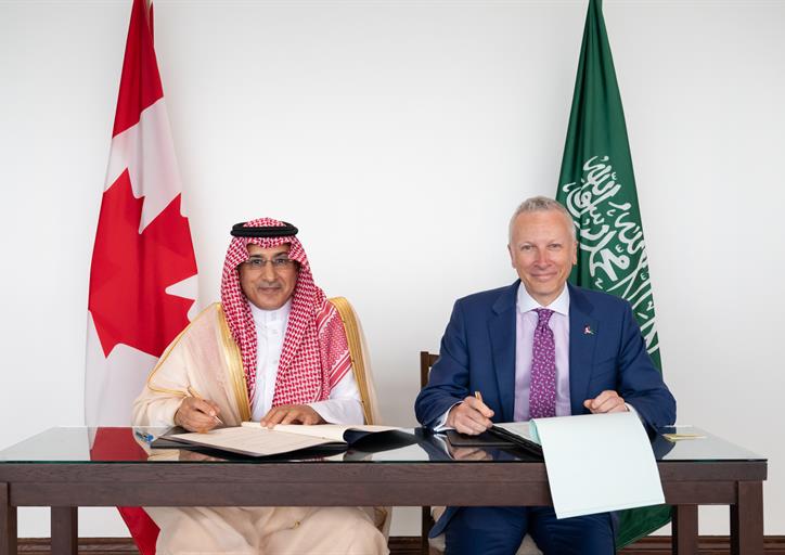 وكيل وزارة الخارجية للشؤون السياسية يلتقي مساعد نائب الوزير لشؤون أوروبا والقطب الشمالي والشرق الأوسط بوزارة خارجية كندا ويوقعان على مذكرة تفاهم بشأن المشاورات السياسية بين وزارتي الخارجية في البلدين