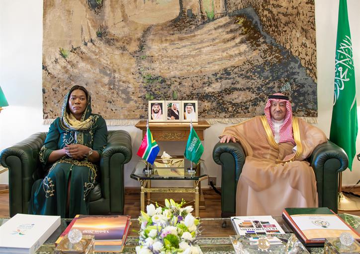 معالي نائب وزير الخارجية يستقبل نائبة وزير العلاقات الدولية والتعاون بجنوب أفريقيا 