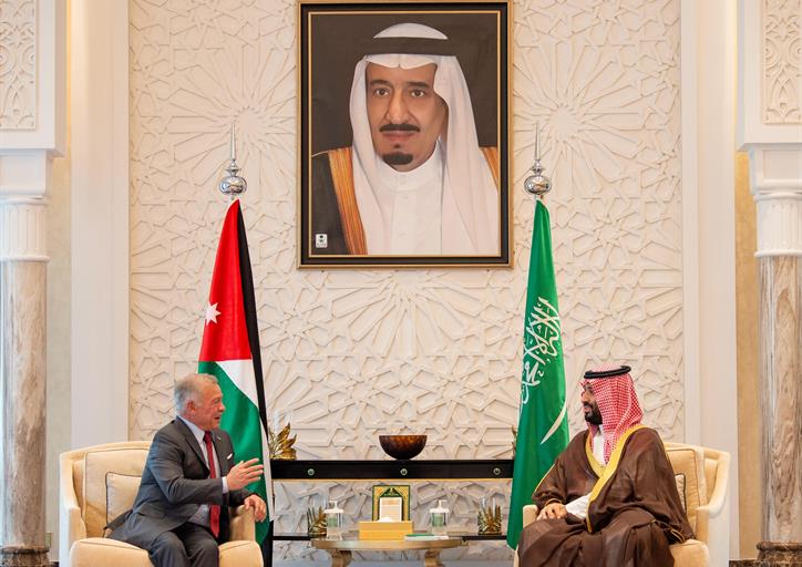 سمو ولي العهد يستقبل ملك الأردن ويستعرضان العلاقات الأخوية وعددًا من الموضوعات على الساحتين العربية والإسلامية