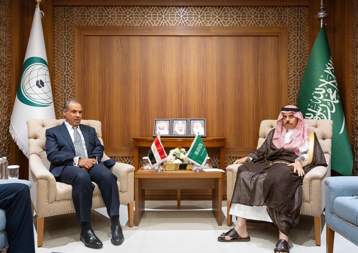 سمو وزير الخارجية يلتقى وزير خارجية مصر