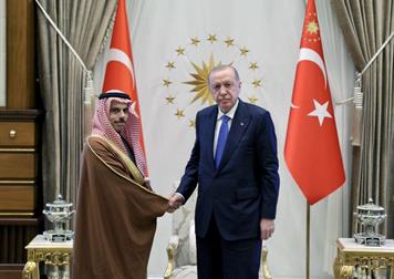 رئيس جمهورية تركيا يستقبل سمو وزير الخارجية