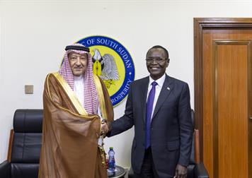 معالي نائب وزير الخارجية يلتقي وزير خارجية جنوب السودان 