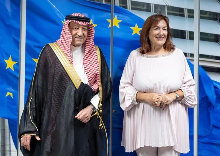 معالي نائب وزير الخارجية يلتقي المفوضة الأوروبية لشؤون البحر الأبيض المتوسط 