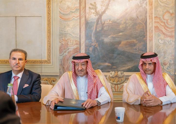 معالي نائب وزير الخارجية يلتقي المستشار الدبلوماسي لرئيسة مجلس الوزراء الإيطالي