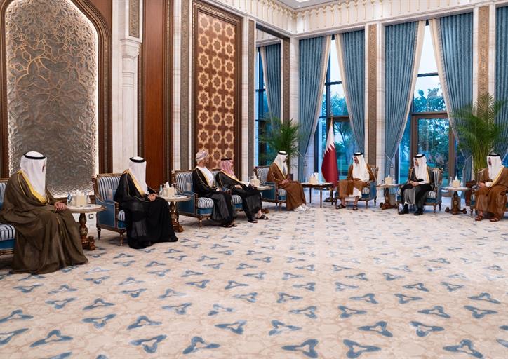 أمير دولة قطر يستقبل وزراء خارجية دول مجلس التعاون لدول الخليج العربية