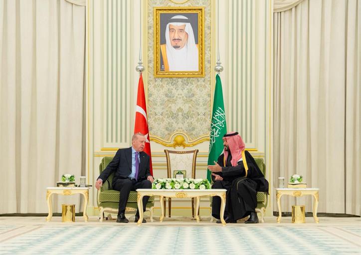 سمو ولي العهد يستقبل رئيس جمهورية تركيا ويعقدان جلسة مباحثات رسمية