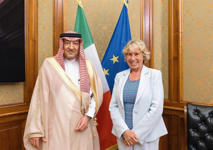 معالي نائب وزير الخارجية يلتقي رئيسة لجنة الشؤون الخارجية والدفاع في مجلس الشيوخ الإيطالي