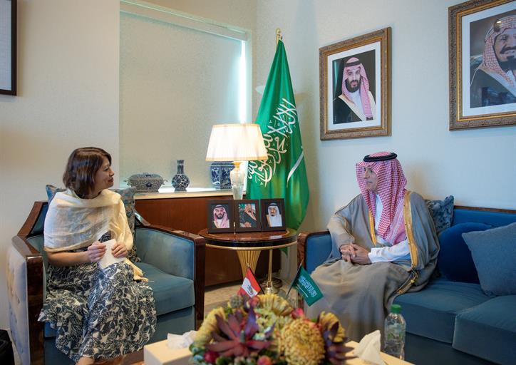 معالي وزير الدولة للشؤون الخارجية عضو مجلس الوزراء ومبعوث شؤون المناخ يلتقي بوزيرة خارجية البيرو